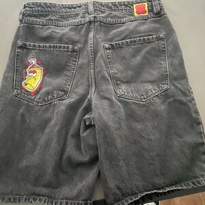 Black Graphic Men's Shorts